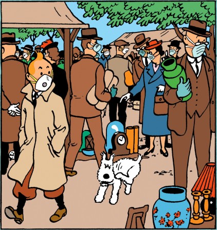 Tintin masque le marché.jpg, sept. 2020