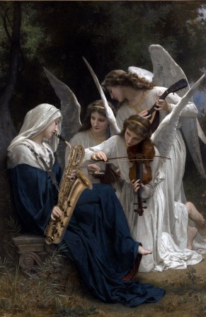 William-Adolphe Bouguereau Song of the Angels 1881 Jazz les grands virtuoses du saxophone.jpg, août 2021