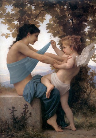 William-Adolphe Bouguereau jeune fille se défendant contre Cupidon sur les réseaux sociaux.jpg, sept. 2019