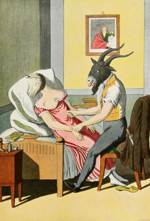 Animal magnetism. Die Karikatur und Satire in der Medizin. 1921 consultation à domicile.jpg, sept. 2020