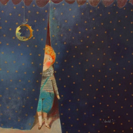 Anna Silivonchik petit prince rideau de lune.jpg