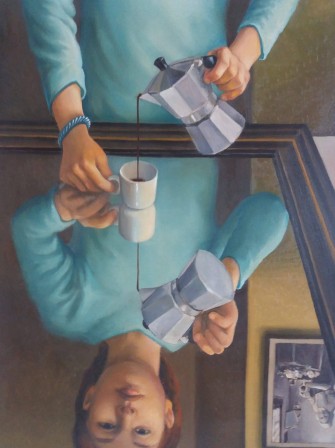 Carlo Bertocci, Caffe latte miroir Alice de l'autre côté du café