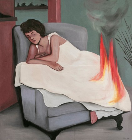 Citlali Haro (Mexican, b. 1991, based Mexico City, Mexico) - Everything Burns, Mural for Daniela Elbahara Gallery, Mexico City 2019 Cop 29 là tout n'est qu'ordre et beauté luxe calme et cécité la jeune fille en feu