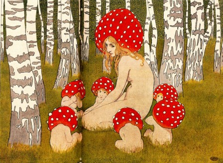 Edward Okun, Mother Mushroom With Her Children, 1906 mère la maman champignon et ses petits