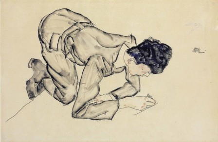 Egon Schiele Erich Lederer dessinant sur le sol 1912 prête moi ton sol pour écrire un mot.jpg, juin 2023