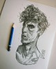 Gilles Vranckx coiffé avec un crayon