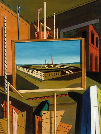 Giorgio de Chirico Interno metafisico con grande officina Metaphysical Interior with big factory 1916.jpg