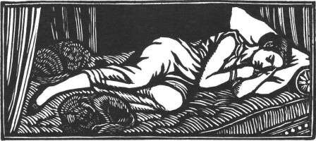 Gwen Mary Raverat The Sleeping Beauty 1917 Wood Engraving la femme endormie.jpg, nov. 2021