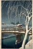 Hasui Kawase neige du soir à Edogawa.jpg, janv. 2020