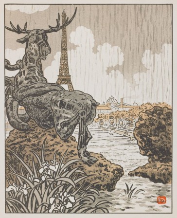 Henri Riviere from Thirty Six Views of the Eiffel Tower 1902 Paris sous la pluie.jpg, mai 2023