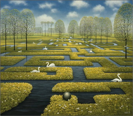 Jacek Yerka cygnes labyrinthe.png, mar. 2020