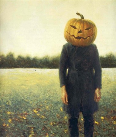 Jamie Wyeth Pumpkinhead Self-Portrait 1972 tête de citrouille halloween.jpg, oct. 2021