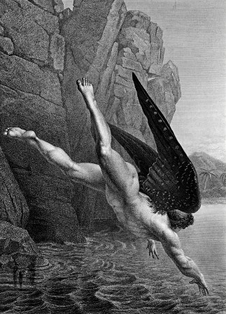 Louis Auguste Darodes French 1809-1879 engraving Prometheus the Fallen One Plunges Into the River Styx.jpg