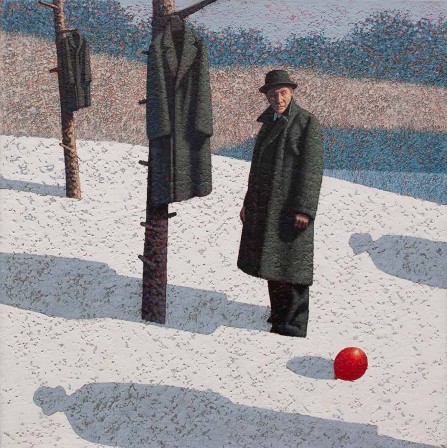 Mark Edwards b. 1951 Two Coats, Three Men and a Balloon.jpg, mai 2021