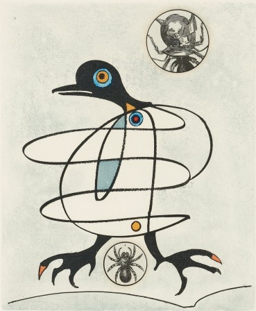 Max Ernst Untitled from Oiseaux en peril etching with aquatint in colours and with collage 1975.jpg, sept. 2021