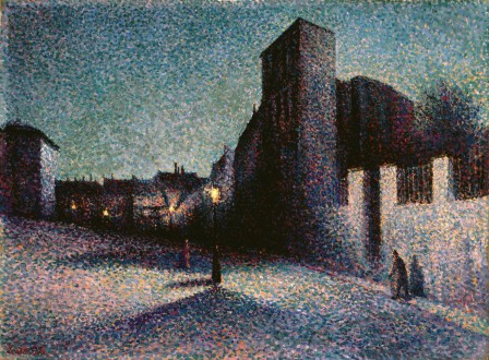 Maximilien Luce - Rue Ravignan, París. 1893  pointillisme néo-impressionnisme il est cinq heures