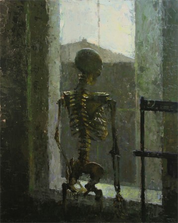 Mia Bergeron, The Empty Room, 2016 squelette à la fenêtre.jpg, sept. 2020