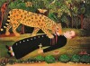 Noé León, 1907 Missionary being eaten by a jaguar.jpg, janv. 2021