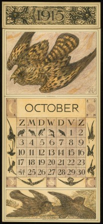October calendar pages for early 1900′s by Theodorus van Hoytema calendrier 1915 automne.jpg, oct. 2021