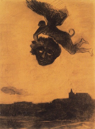 Odilon Redon 1876 Devil take a head in the air fin du port du masque.jpg, juin 2021