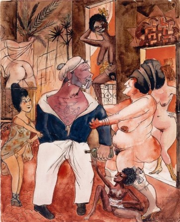 Otto Dix Exotischer Puff Exotic Brothel 1922 le port d'amsterdam.jpg