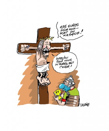 Patrick Dalaine Jésus et le port du masque.jpg, mar. 2021