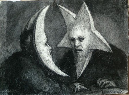 Paul Rumsey El Inmortal Jorge Luis Borges 1947 lune et soleil.jpg, mar. 2021