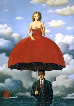 Rafal Olbinski toute la pluie tombe sur moi.jpg, mar. 2021