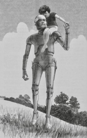Ralph McQuarrie Robot Visions Isaac Asimov 1990 c'est bientôt les vacances petit homme