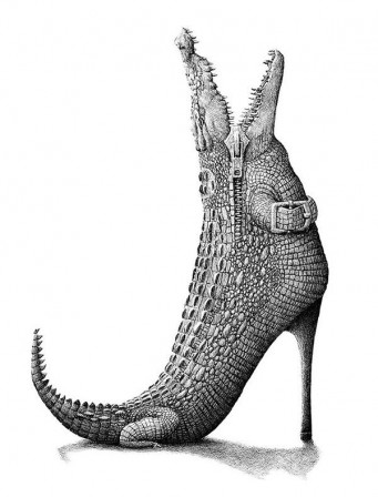 Redmer Hoekstra chaussure à talon crocodile alligator.jpg