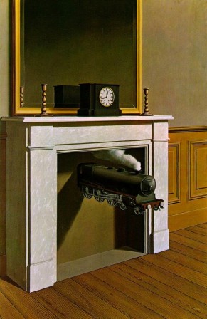 René Magritte la durée poignardée time transfixed 1938 train.jpg