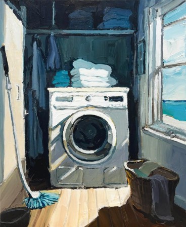 Richard Claremont lave linge buanderie avec vue sur la mer