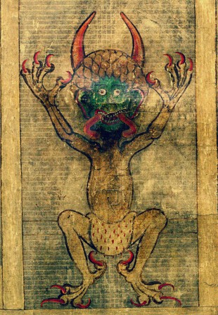 The Codex Gigas aka the Devil’s Bible Benedictine monastery of Podlažice Bohemia  13th c  diable change complet pour adulte.jpg