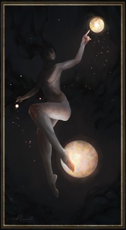 The Magician Tarot Card by Melissa Houpert quand la sage montre la lune.jpg, mai 2023