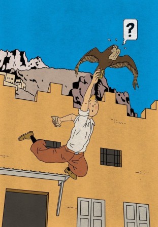 Tintin Redraw Falcon Chase by Katy133 Tintin et le faucon malté.jpg, août 2021