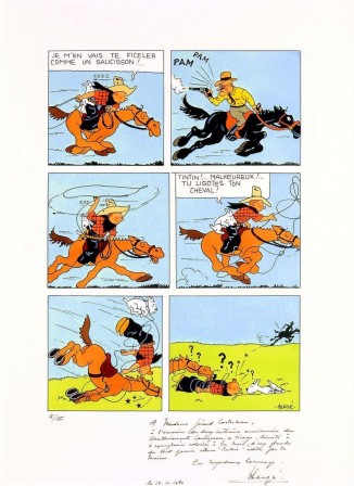 Tintin en amerique lithographie poursuite à cheval saucisson.jpg, nov. 2020