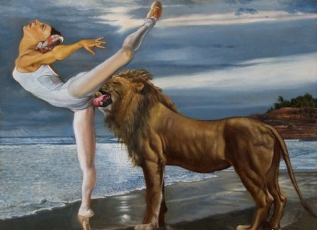 le lion et la ballerine en érection une pointe d'érotisme.jpg, mars 2023
