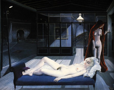 paul Delvaux le divan bleu érotisme.Jpg