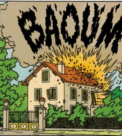 Tintin l'affaire Tournesol l'explosion de la maison du professeur Topolino.jpg, avr. 2023