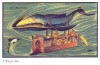 A Whale-Bus. Illustration on paper card by Jean-Marc Côté, made in 1899 for the series En L'An 2000 (In the Year 2000), which imagined possible scientific advances of the twentieth century