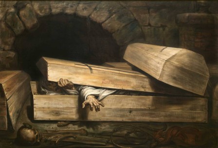 Antoine Wiertz, L’inhumation Précipitée, 1854 cercueil réveil je ne suis pas mort