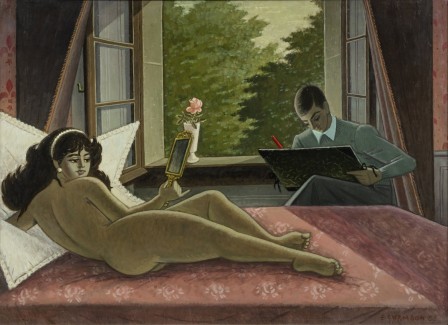 Emile-François Chambon, The Artist And His Model, 1958 les douleurs cervicales