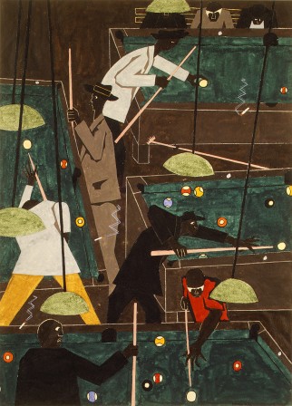 Jacob Lawrence, Pool Parlor, 1942. salle de billard