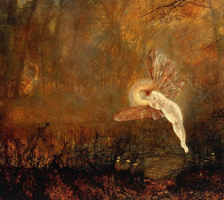 John Atkinson Grimshaw Midsummer Night / Iris (1876) libellule d'été