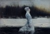 Julio Reyes (b. 1982), Dark Waters oil on panel les eaux noires de l'hiver