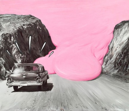 Paco Pomet fonte des glaces à la fraise et coulées de boue rose