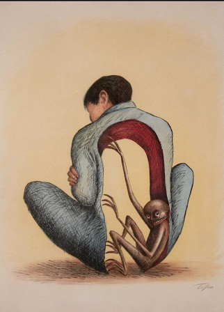 Roland TOPOR - La Douleur m'habite mal de dos le logement intérieur de la douleur