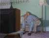 Ron Francis (Australian, born 1954), ‘True Love’, 2008 couple endormi devant la télévision