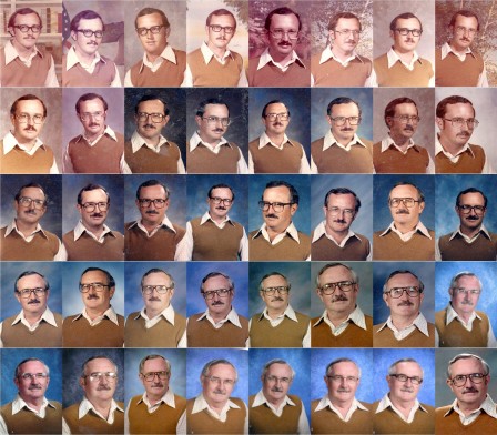 Retired gym teacher Dale Irby wore the same outfit in every yearbook photo from 1973 through 2012 anniversaire.jpg