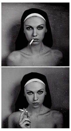 Aneta Kowalczyk religieuse cigarette salut les mecs dimanchematon.jpg, avr. 2023